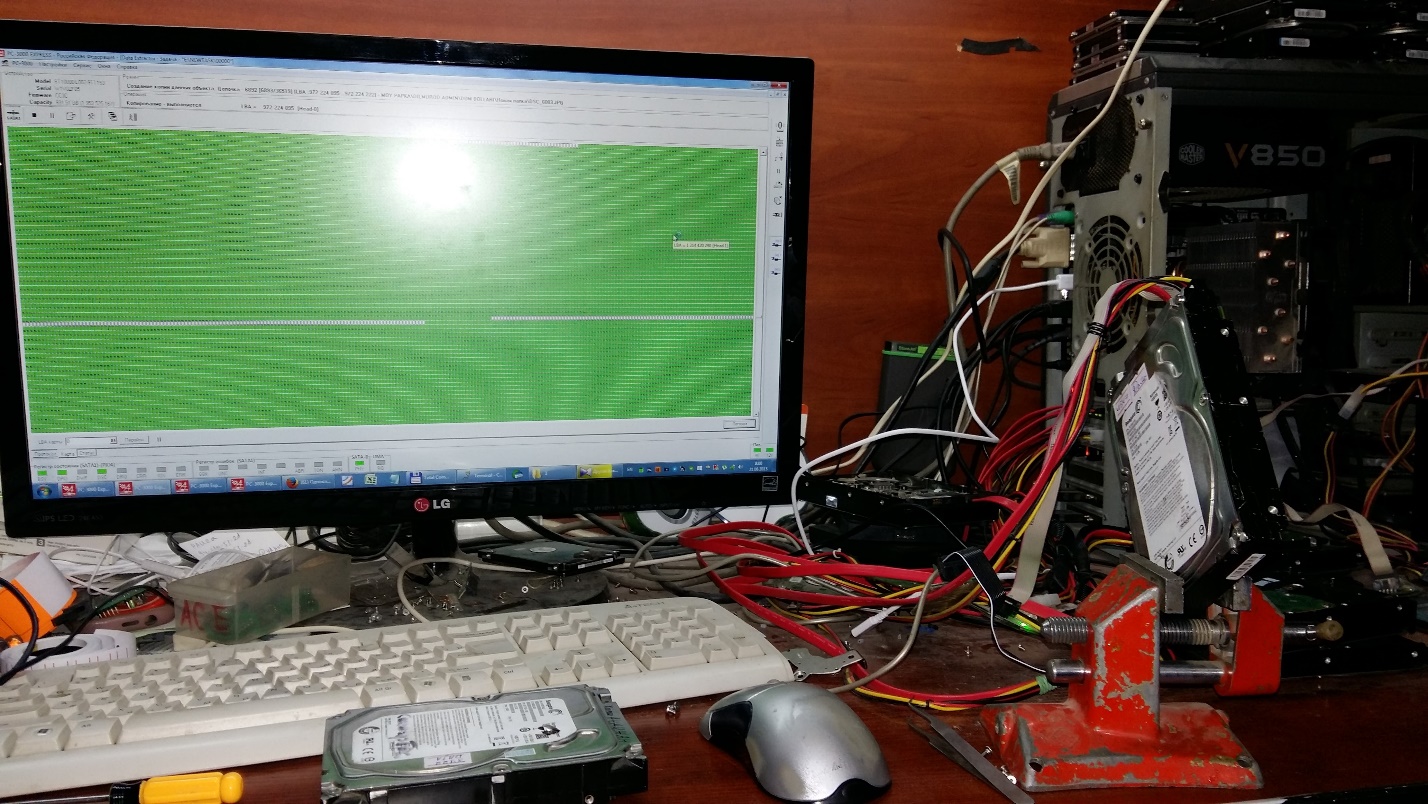 Чтение данных с жёсткого диска на комплексе PC-3000